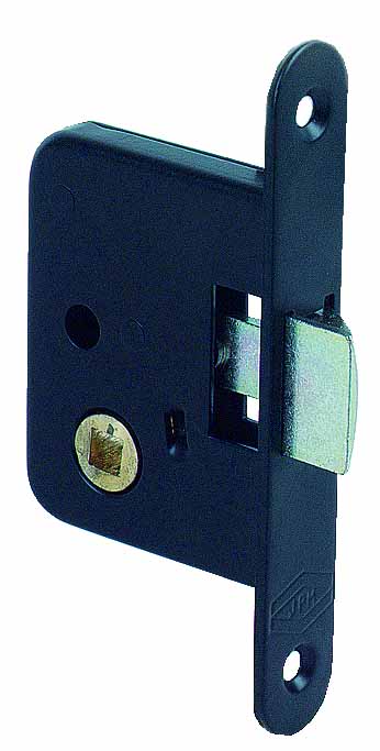 Serrure monopoint à larder petit coffre à bec de cane 40mm bout rond droite JPM 255000-02-1X