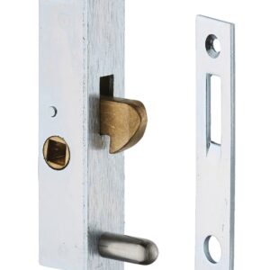Serrure monopoint à larder profil étroit à mentonnet Série 24 largeur 25 mm avec gâche METALUX F124250010