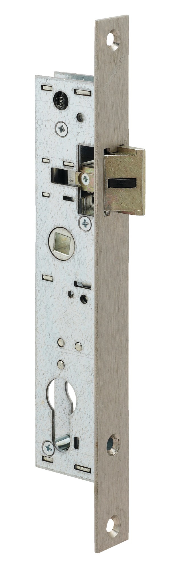 Serrure monopoint à larder profil étroit bec de cane Série 9 largeur 39,5 mm METALUX F109390000