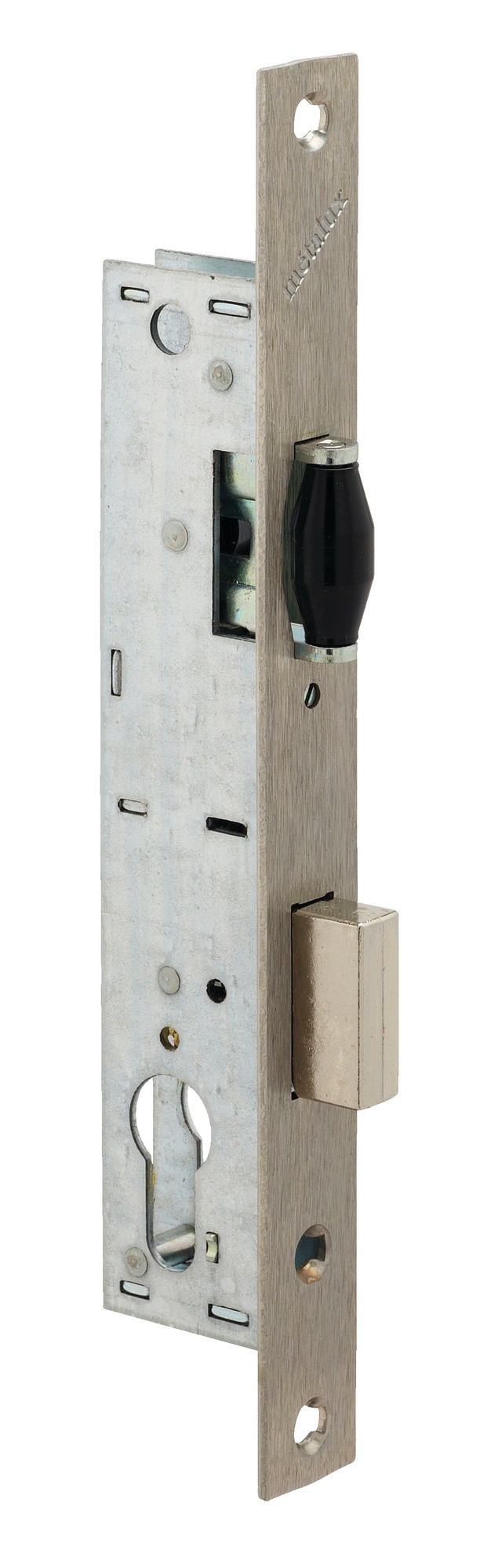 Serrure monopoint à larder profil étroit pêne dormant et rouleau Série 880 largeur 39 mm 92MTX METALUX F188390000