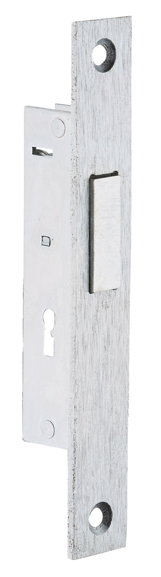 Serrure monopoint à larder profil étroit pêne dormant seul clé à gorge Série 12 largeur 21 mm METALUX F112210010