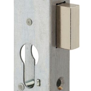 Serrure monopoint à larder profil étroit pêne dormant seul petit coffre Série 14 largeur 46 mm METALUX F114460000