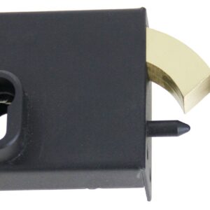 Serrure monopoint en applique à crochet profilé européen horizontale droite finition epoxy noir JPM 384500-01-11