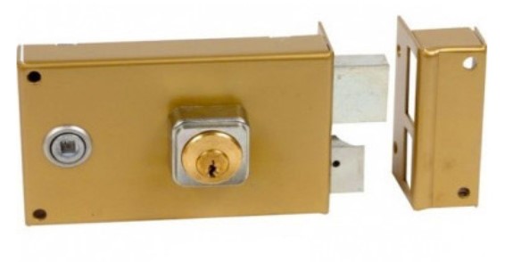 Serrure monopoint en applique ALPHA cylindre rond horizontal fouillot droite BRICARD 352110
