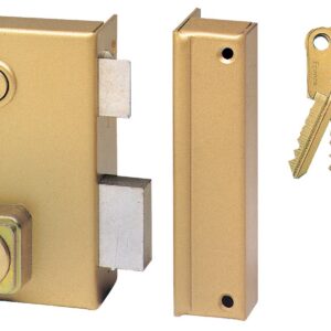 Serrure monopoint en applique ALPHA cylindre rond vertical fouillot droite BRICARD 452110