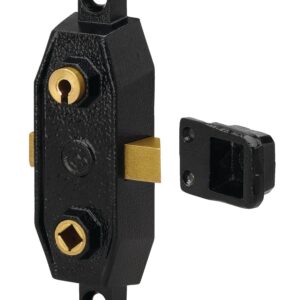 Serrure monopoint en applique GOLLOT 7560 droite clé à gorge finition noir METALUX F675601000
