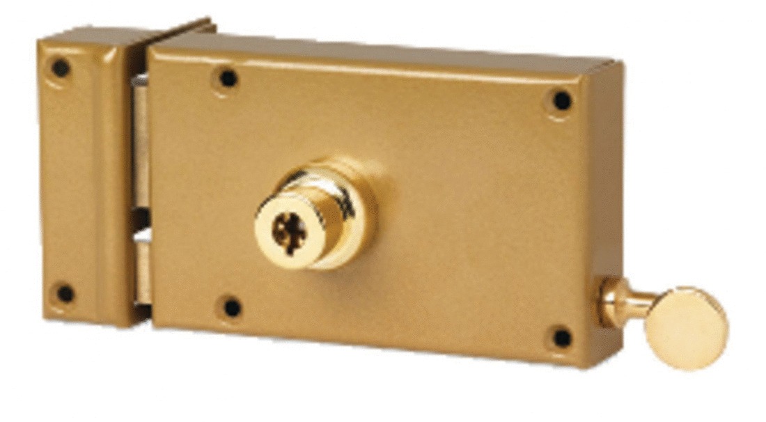 Serrure monopoint en applique horizontal tirage cylindre de 45 mm 5 à ailettes gauche POLLUX 201510G