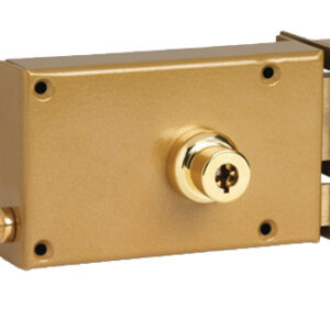 Serrure monopoint en applique horizontal tirage cylindre de 45 mm à 5 ailettes droite POLLUX 201510D