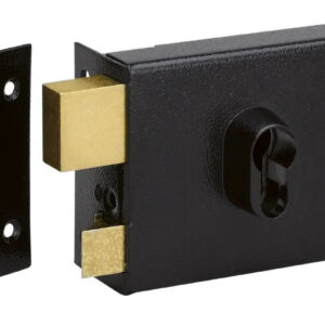 Serrure monopoint en applique horizontale à fouillot à cylindre profil européen 9762 gauche METALUX FE97622070