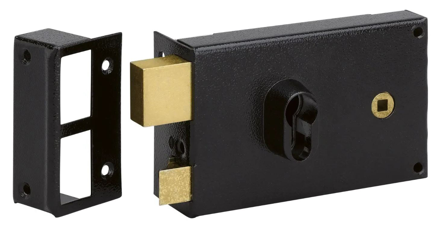 Serrure monopoint en applique horizontale à fouillot à cylindre profil européen 9762 gauche METALUX FE97622070
