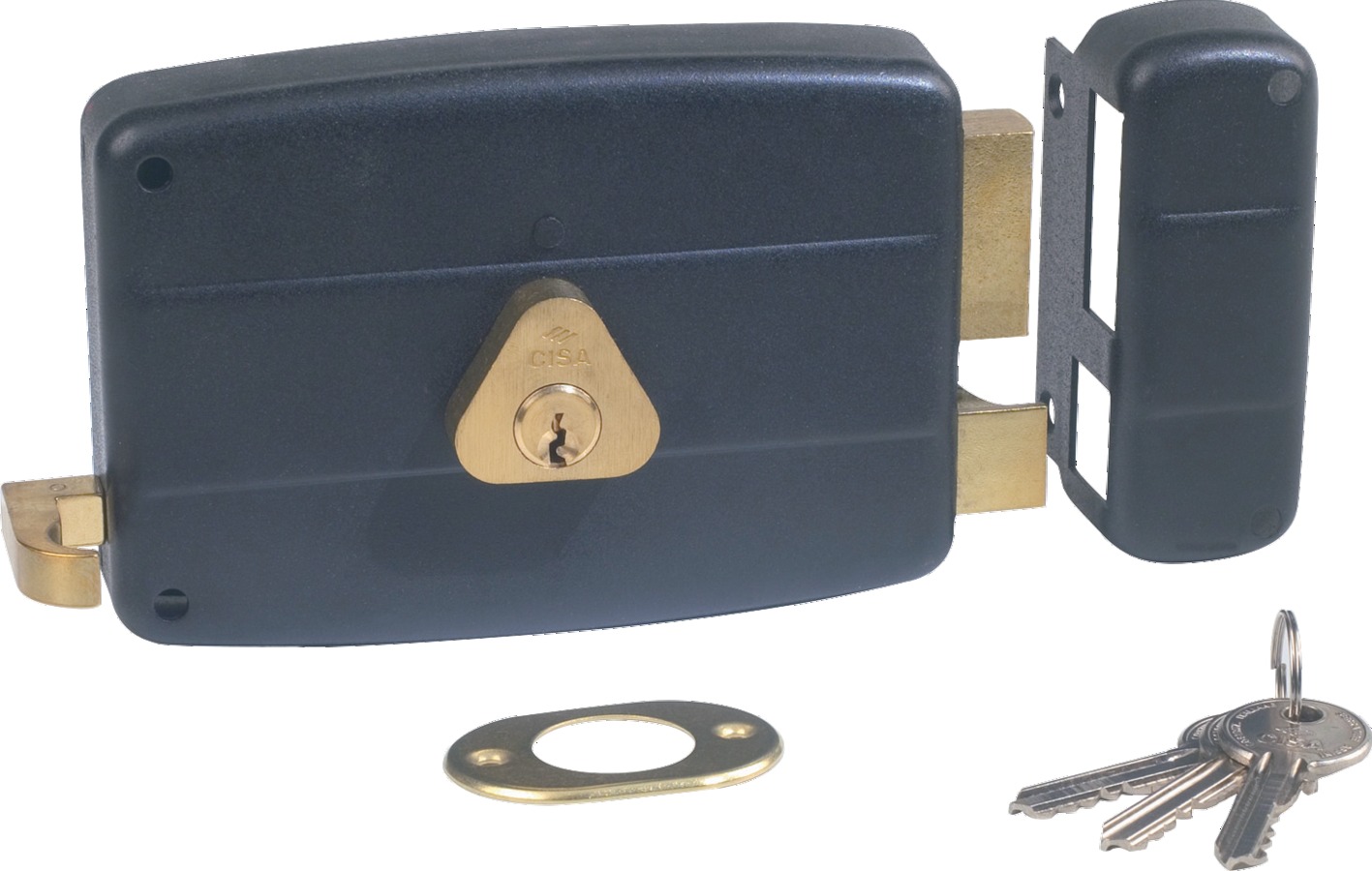 Serrure monopoint en applique horizontale à tirage 40 mm droite CISA 501210-01-1A