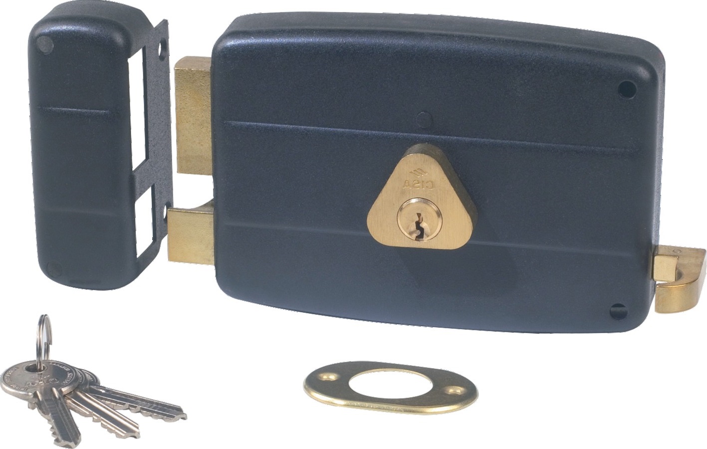 Serrure monopoint en applique horizontale à tirage 45 mm gauche CISA 501210-02-2A