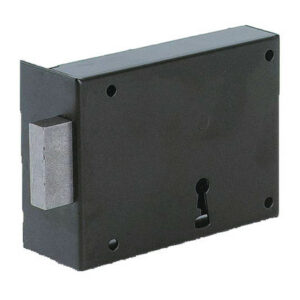Serrure pêne dormant noir 140 mm gauche JPM 104000-01-2Y