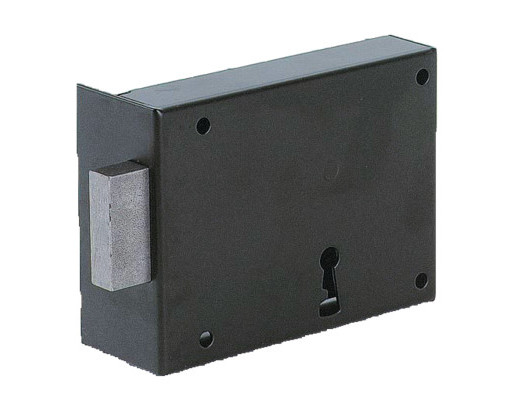 Serrure pêne dormant noir 160 mm gauche JPM 106000-01-2Y