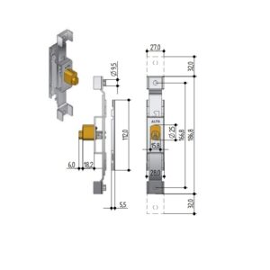 Serrure pour grilles extensibles 6610 PREFER PRE661000100