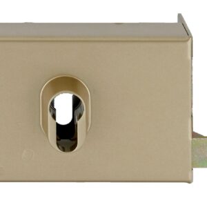 Serrure profil européen horizontale tirant coffre seul 140 x 88 mm or droite HERACLES 86910