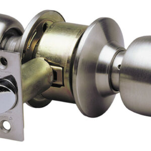 Serrure tubulaire cylindre V5 bouton extérieur fixe inox VACHETTE V5804-X