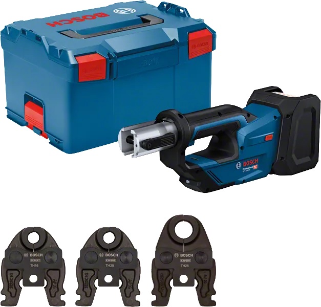 Sertisseuse 18 V GPT 18V-19 avec kit mâchoîre TH (sans batterie ni chargeur) + L-BOXX BOSCH 06019M2004