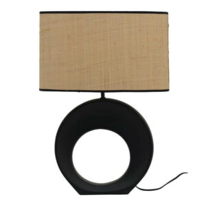 Lampe Anori, céramique, noir, H.60 cm, E27, SEYNAVE