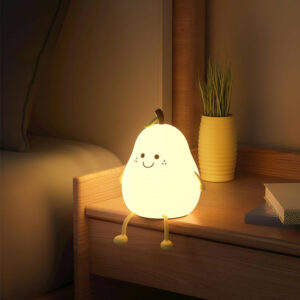 Lampe veilleuse Lila LED, PVC, rechargeable, H.13cm, blanc, Seynave