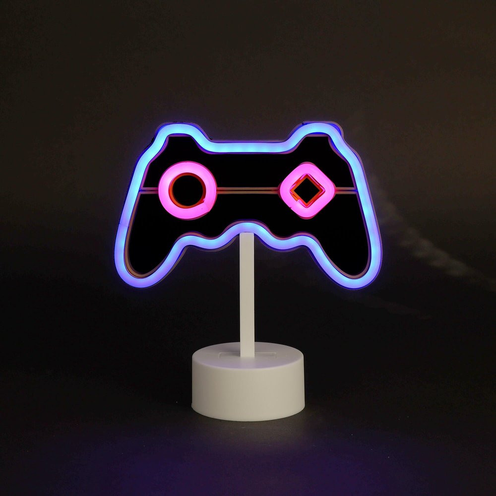 Néon manette, pvc, H.21.5cm, LED