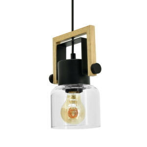 Suspension Nordica, verre, transparent, diam.12 cm, E27