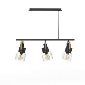 Suspension Nordica verre, transparent, diam.70 cm, E27