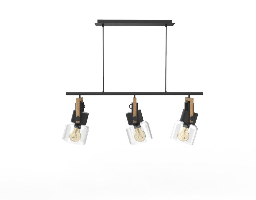 Suspension Nordica verre, transparent, diam.70 cm, E27