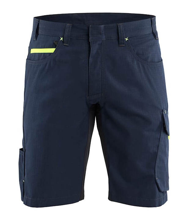 Short maintenance bleu marine foncé/jaune fluo T42 BLÅKLÄDER 149913308633C48
