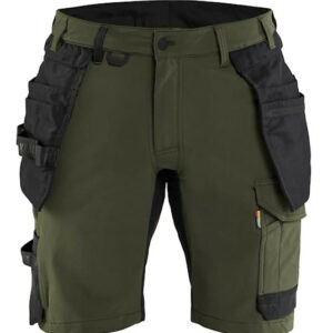 Short stretch 4D poches flottantes détachables vert foret/noir taille 40 BLÅKLÄDER 170216454298C46