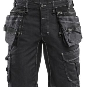 short x1900 denim stretch vert foret/noir T40 BLÅKLÄDER 199211414298C46