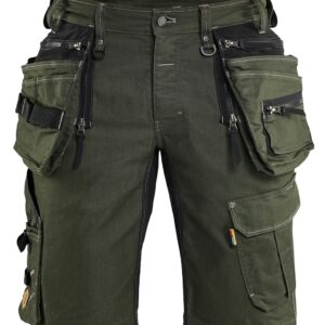 short x1900 denim stretch vert foret/noir T40 BLÅKLÄDER 199211414298C46