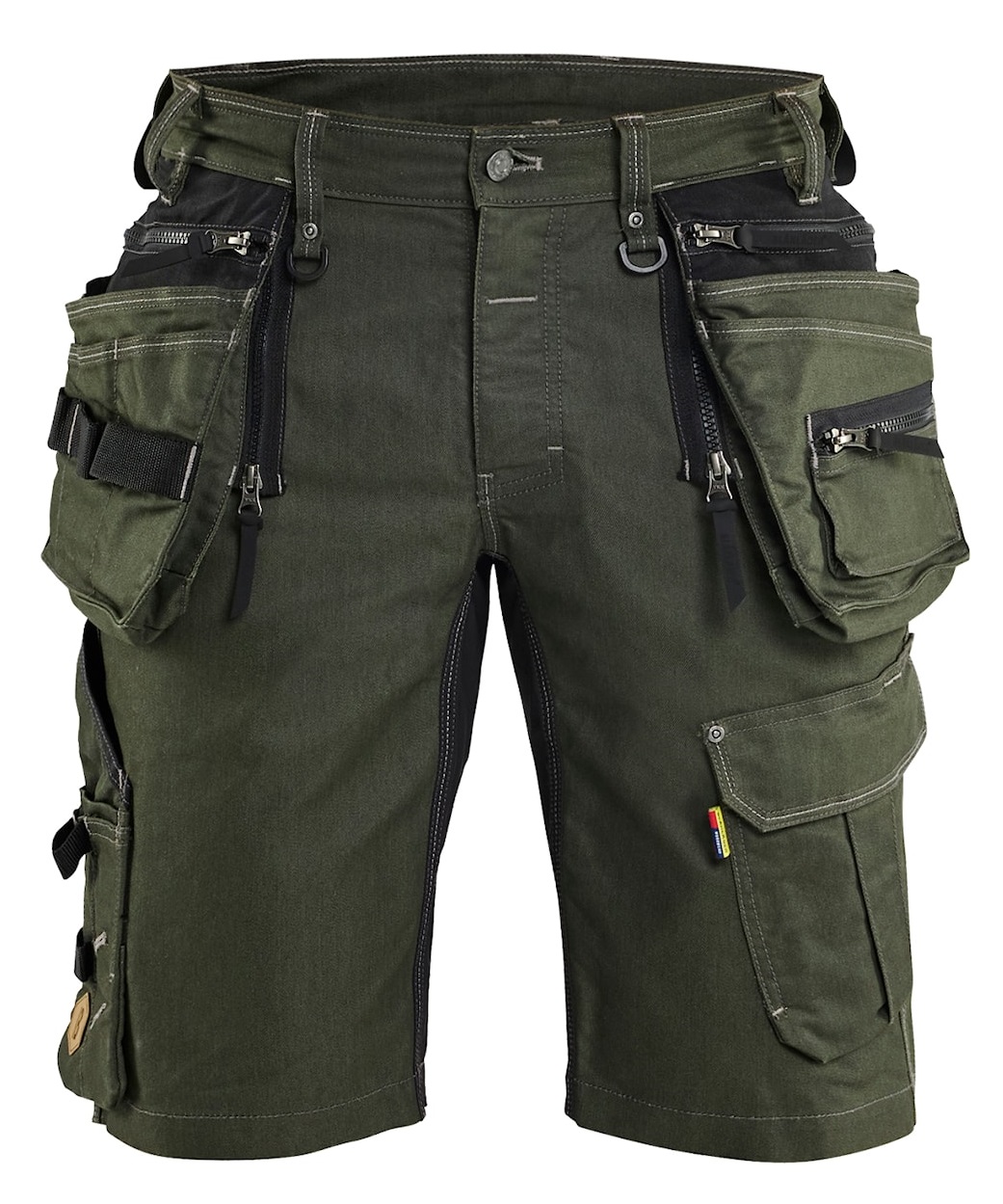 short x1900 denim stretch vert foret/noir T40 BLÅKLÄDER 199211414298C46