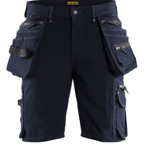 Short X1900 stretch 4D poches flottantes marine foncé/noir T38 BLÅKLÄDER 198816448699C44