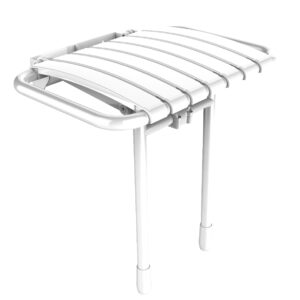 Siège de douche rabattable à lattes BAMA blanc AKW 02020MW-LS