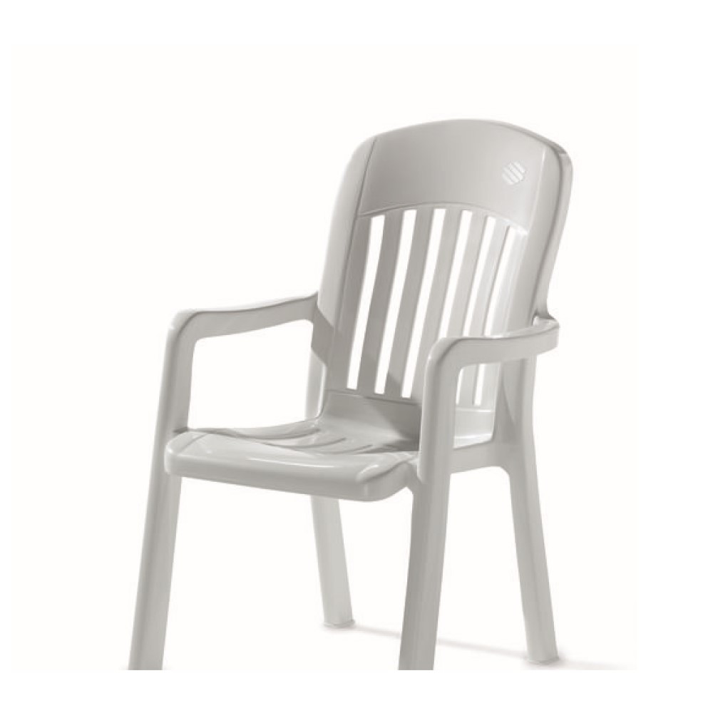Fauteuil résine empilable COMTESSE blanc