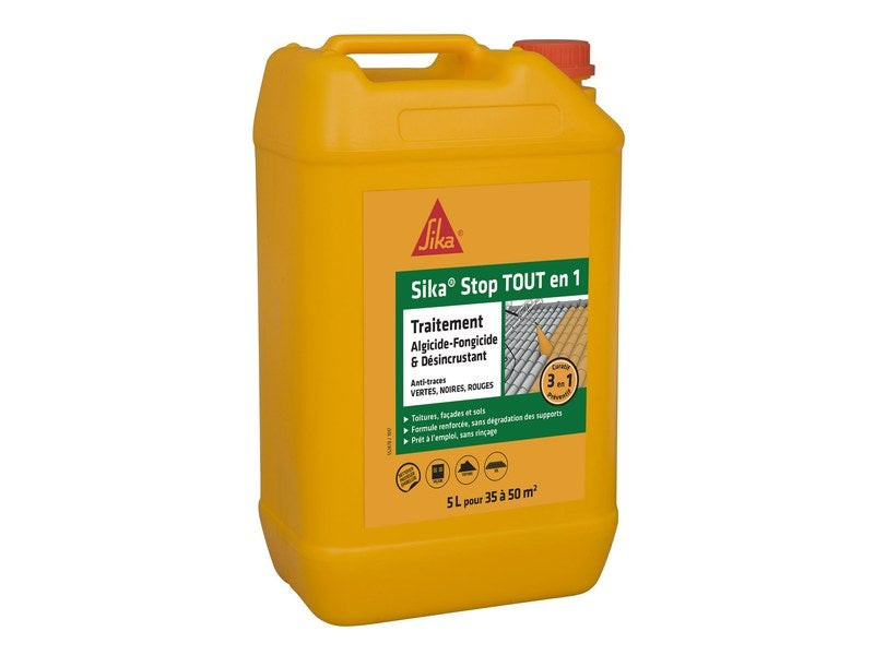 Traitement Anti-Dépots Verts Pour Toitures, Façades Et Terrasses, 5 L