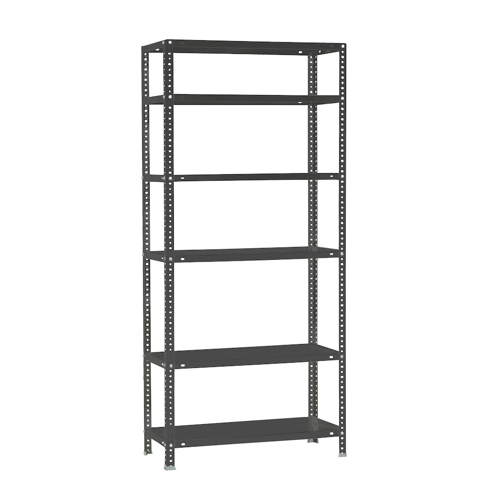 Étagère métallique avec vis - COMFORT MINI 6 500 antracita - 6 niveaux - 100 kg par étagère - 2000x800x500 mm