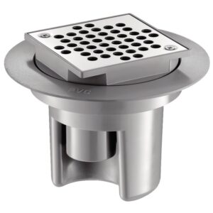 Siphon de sol 100x100 hauteur réglable sortie horizontale D40 DELABIE 682001