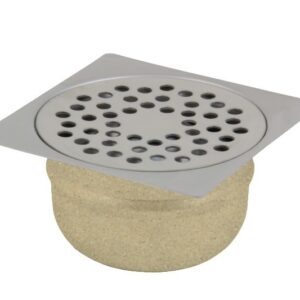 Siphon de sol inox 100x100 sortie verticale SV40 GEBO 21.412