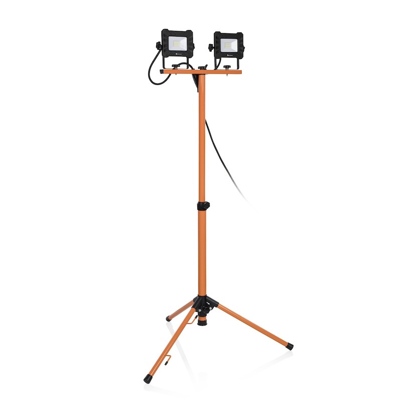 Projecteurs LED sur trépied 2 x 10 W - 2 x 750 lumen