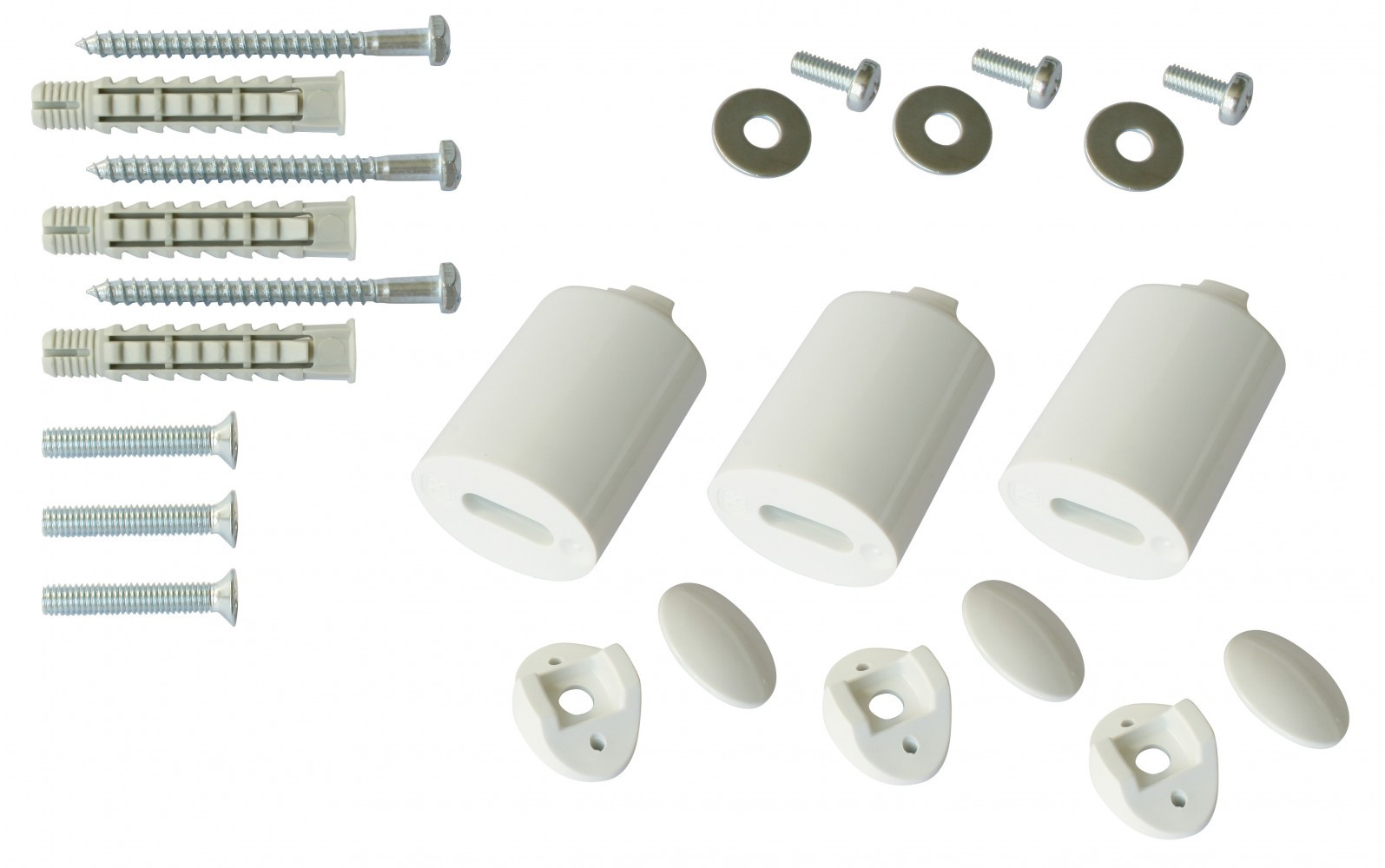 Barre porte-serviettes et fixations Bfixssblc blanc