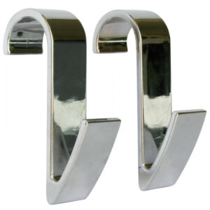 Lot de 2 patères chrome