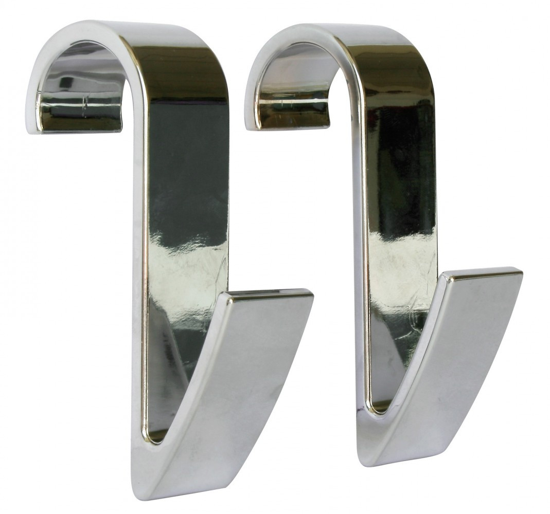 Lot de 2 patères chrome