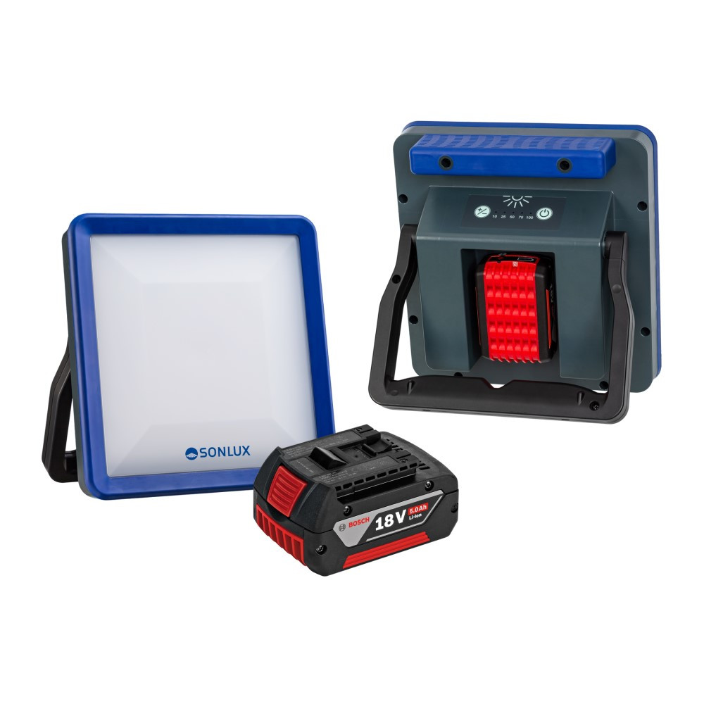 Projecteur de chantier LED à batterie 4000lm - garantie 3 ans et réparable