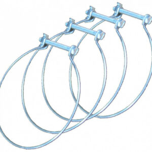 Lot de 4 colliers de fixation acier EQUATION, Diam. 80/80 mm Cf80