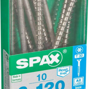 Lot De 10 Vis En Acier Inoxydable, Empreinte Torx, 6X120 Mm