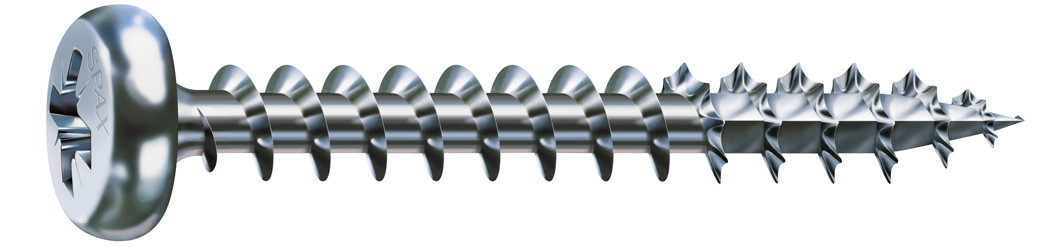 Lot de 100 vis acier tête ronde SPAX, Diam.3.5 mm x L.20 mm