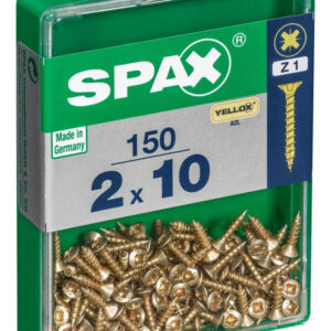 Lot de 150 vis acier tête fraisée pozidriv SPAX, Diam.2 mm x L.10 mm