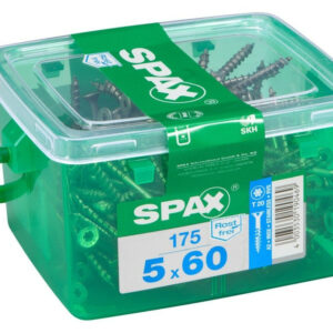 Lot De 175 Vis Inox Tête Fraisée Torx Spax, Diam.5 Mm X L.60 Mm